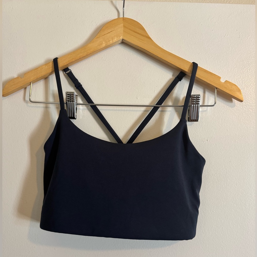 Girlfriend Collective Charcoal Crop sports bra top